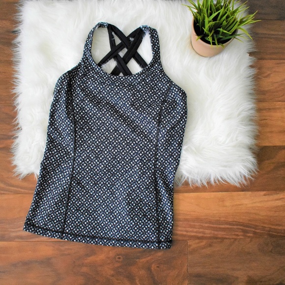lululemon athletica Tops - Lululemon Enhearten Patterned Black White Tank